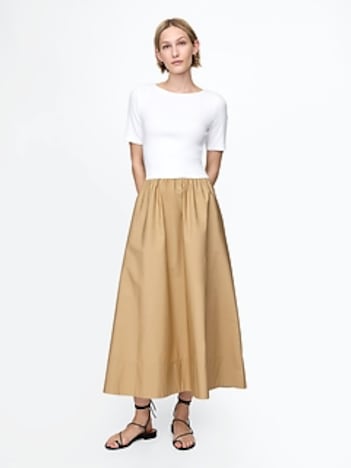 Modern Rib Mixed Media Maxi Dress