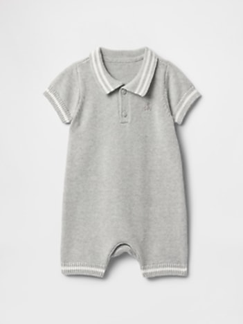 Baby Sweater Polo Shorty One-Piece
