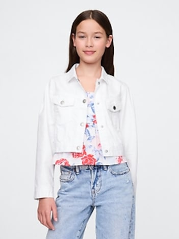 Kids Denim Crop Jacket
