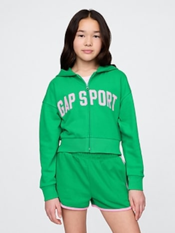 Kids VintageSoft Crop Zip Hoodie
