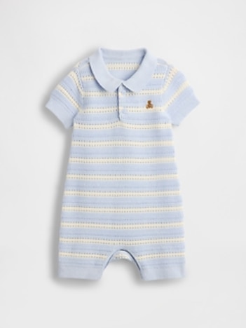 Baby Sweater Polo Shorty One-Piece